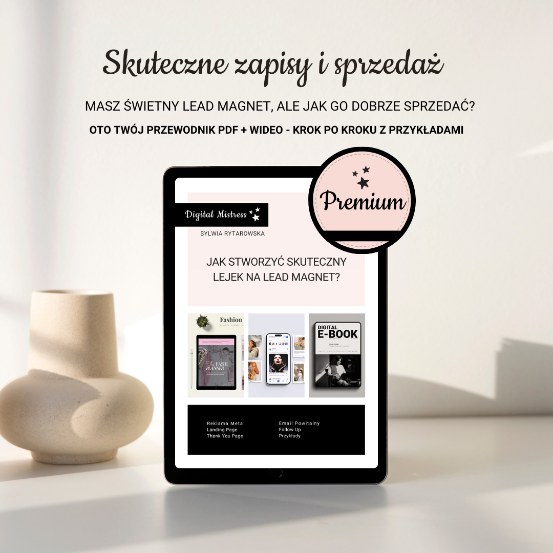 Wideobook „Lejek na Lead Magnet” – Opcja Premium